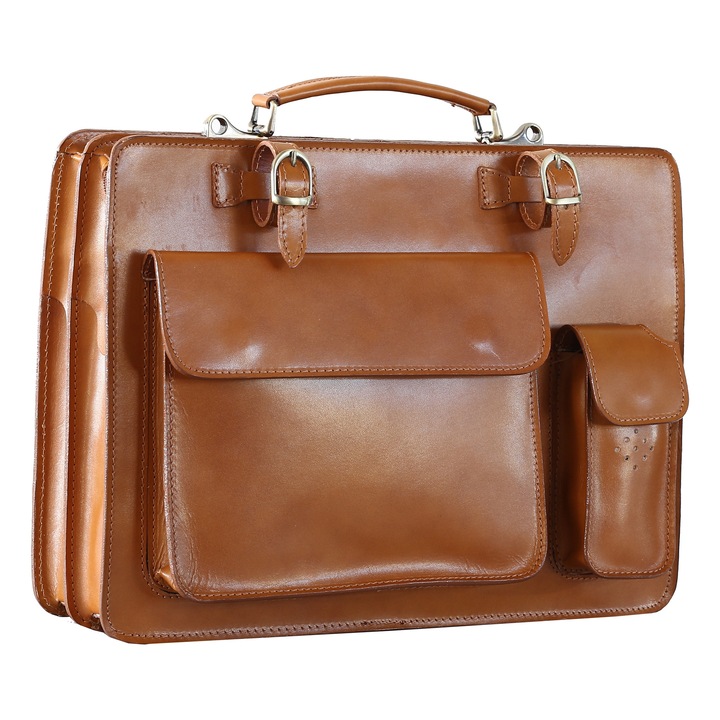 Servieta piele naturala, bej, SS105C