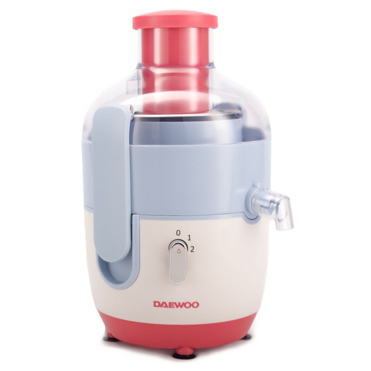 Storcator de fructe si legume DPJ300 Daewoo, 700 W, 2 viteze, Alb/Rosu/Albastru