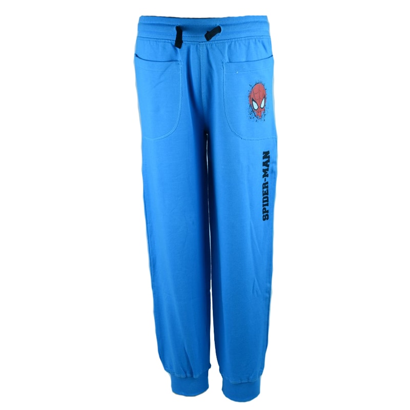 Pantaloni sport pentru baieti E PLUS M Spider Man SPS 5211592 FT, Albastru, 134 cm