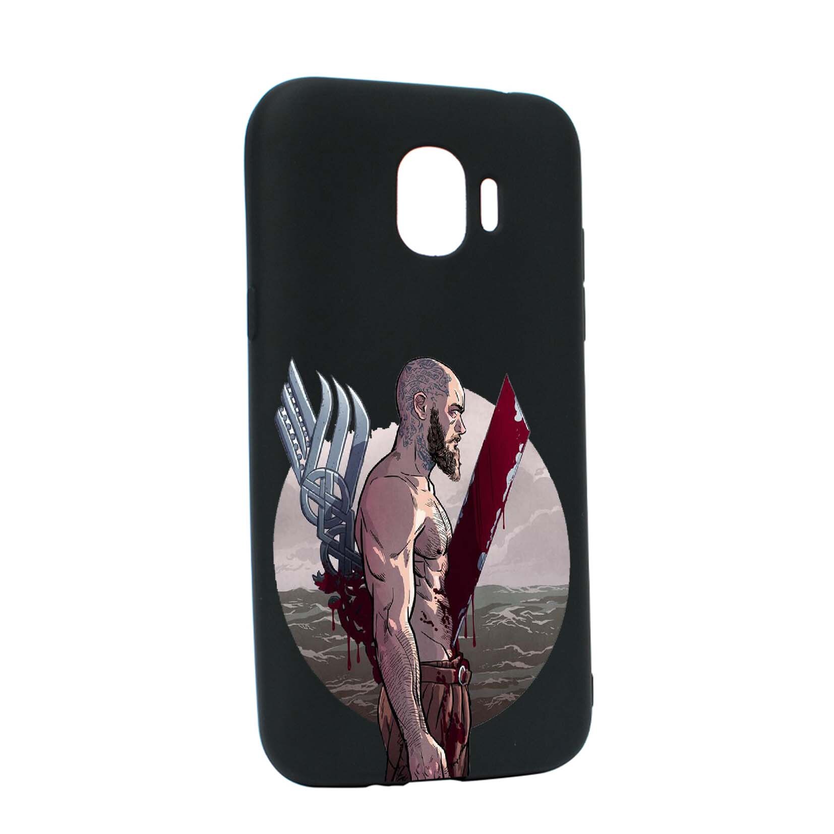 Husa de protectie Vikingii - Ragnar Lothbrok, Movie, pentru Samsung Galaxy J2 Pro 2018 / J2 2018 / Grand Prime Pro, rezistenta la uzura, anti-alunecare, din silicon Premium, B455