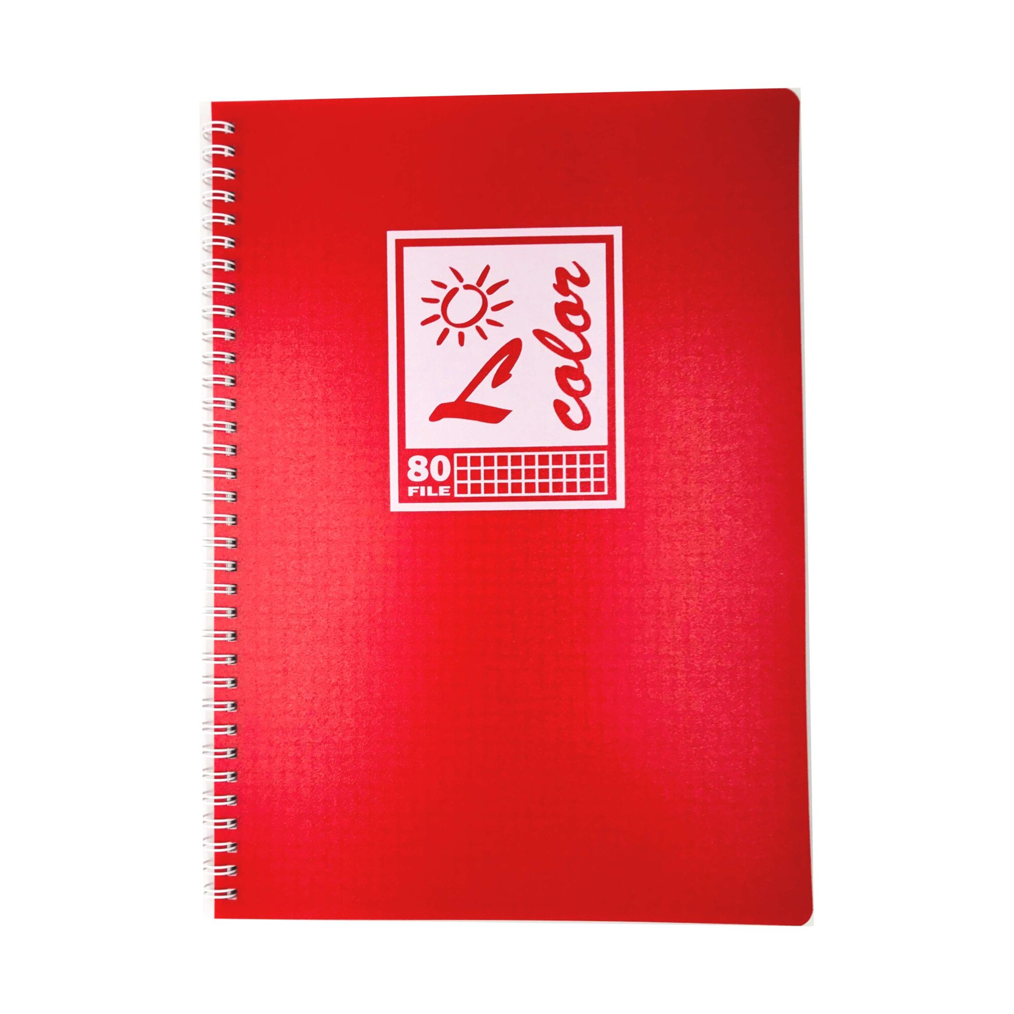 Caiet A4 80 file spirala coperta plastic rosu aritmetica