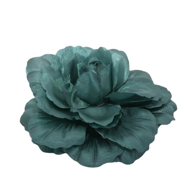 Brosa tip agrafa ,model cu floare,petale mari ,D&J Exclussive,verde inchis