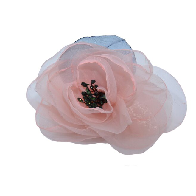 Brosa simpla tip floare din voal ,D&J Exclussive,roz