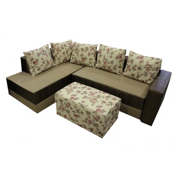 Coltar extensibil Alex, MobAmbient, Crem cu Wenge, material textil si piele ecologica, extensie 140 cm din plasa de arcuri tip relaxa, 1 lada de depozitare, 5 perne mari si taburet incluse, 260x180 cm Coltar extensibil Alex, MobAmbient, Crem cu Wenge, material textil si piele ecologica, extensie 140 cm din plasa de arcuri tip relaxa, 1 lada de depozitare, 5 perne mari si taburet incluse, 260x180 cm
