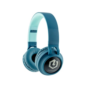 Casti Audio pentru Copii, PowerLocus Buddy cu 85db volum limitat microfon incorporat Albastru Casti Audio pentru Copii, PowerLocus Buddy cu 85db volum limitat microfon incorporat Albastru