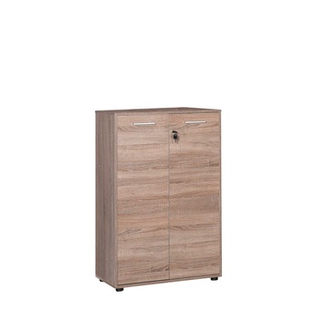 Biblioteca Adore New York Office, 2 usi cu cheie, 3 rafturi, Latte, 72x110x34 cm Biblioteca Adore New York Office, 2 usi cu cheie, 3 rafturi, Latte, 72x110x34 cm