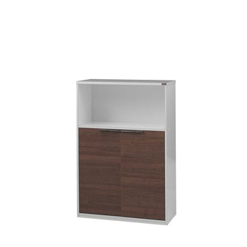 Biblioteca Adore New York Office, 2 usi, 3 rafturi, Nuc, Alb Lucios, 114x76x34 cm Biblioteca Adore New York Office, 2 usi, 3 rafturi, Nuc, Alb Lucios, 114x76x34 cm