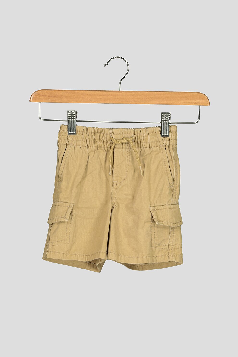 GAP, Bermude cu talie elastica, Maro camel, 80 CM