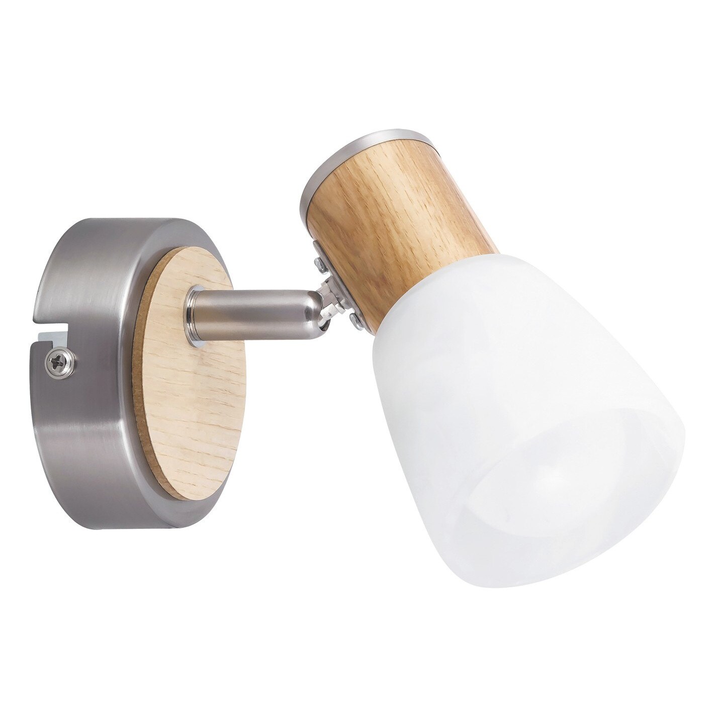 Aplica Gavin , Rabalux , 1 x40w , finisaj crom mat/lemn deschis, FST6486