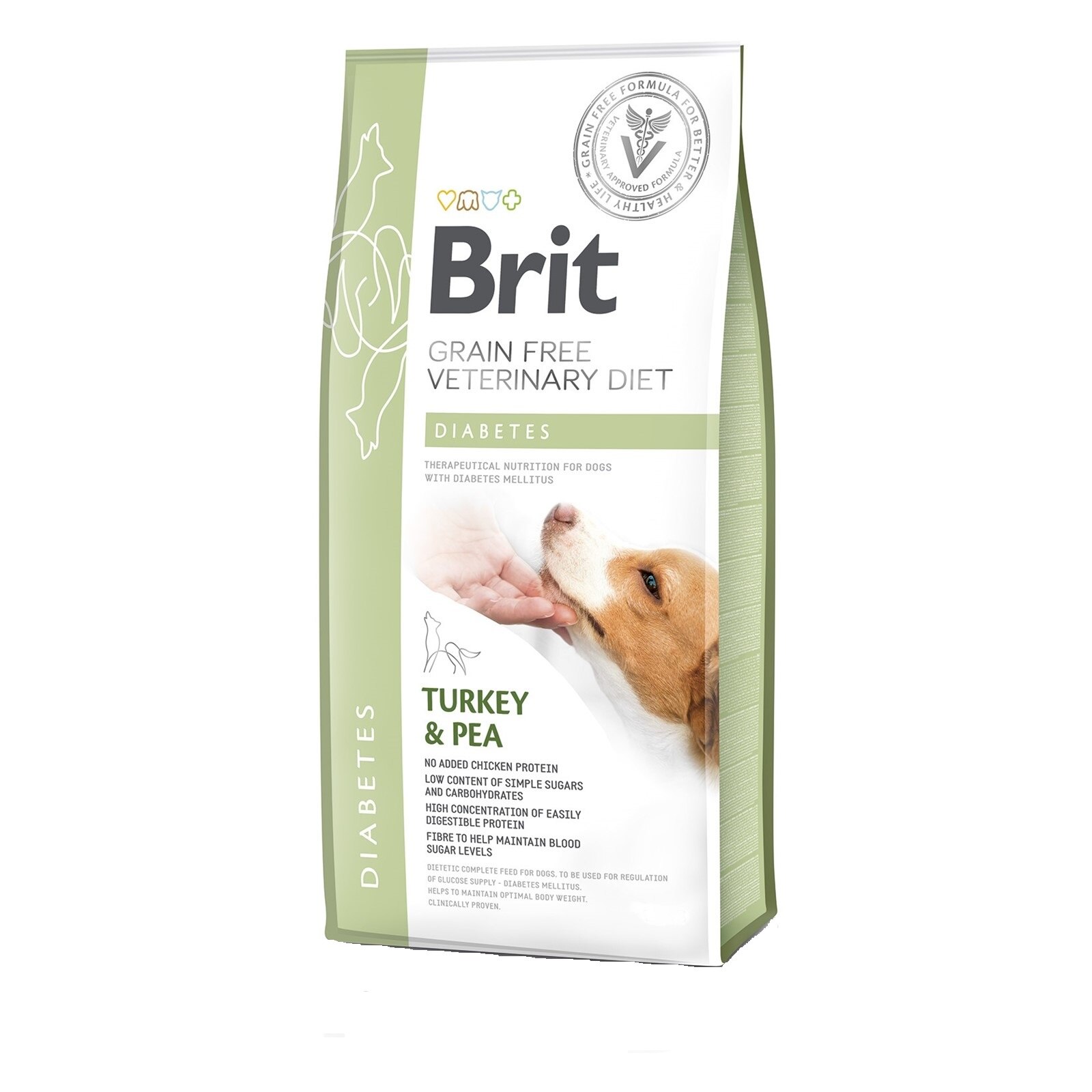 Hrana dietetica pentru Caini, Brit VD Grain Free, Diabetic Curcan, 2 kg
