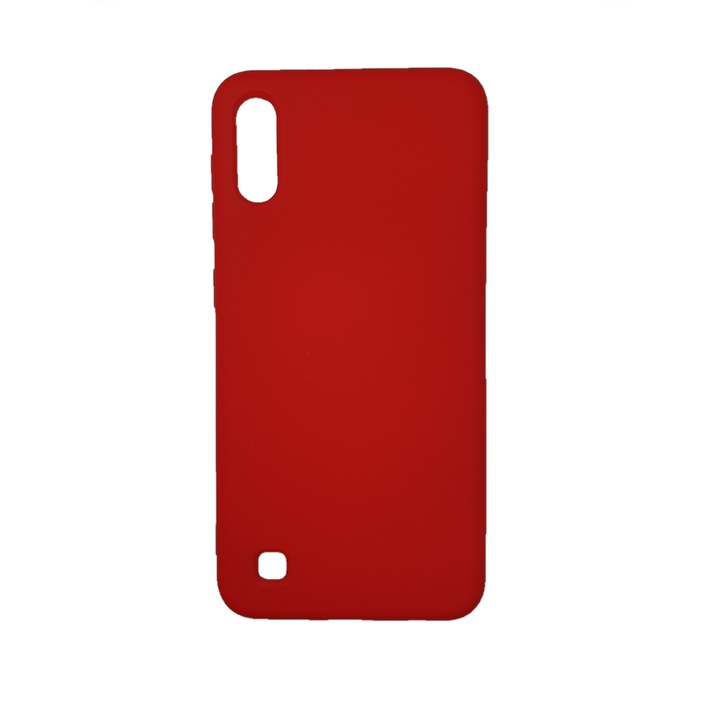 Мек на допир силиконов калъф, съвместим с Samsung Galaxy A10, червен