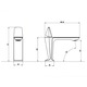 Baterie lavoar, TRENDY S, montare chiuveta baie, rose-gold