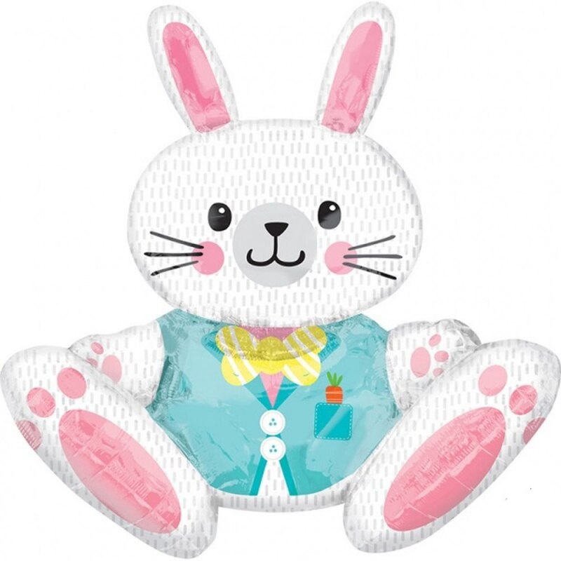 Balon Folie Figurina Sitting Bunny - 71 x 76cm, Amscan 37090