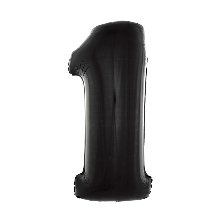 Фигурен балон от фолио, фигура 1, деко, черен, 92 см