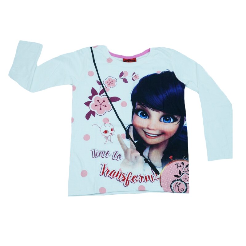Bluza cu maneca lunga pentru fetite Disney Buburuza BFD-01, Multicolor, 116 cm