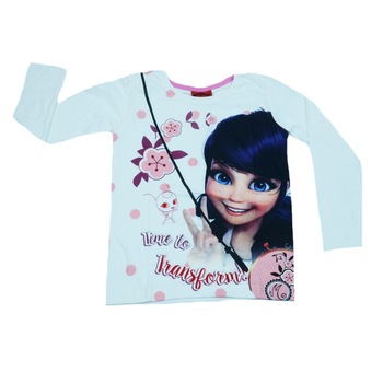 Bluza cu maneca lunga pentru fetite Disney Buburuza BFD-01, Multicolor, 116 cm Bluza cu maneca lunga pentru fetite Disney Buburuza BFD-01, Multicolor, 116 cm