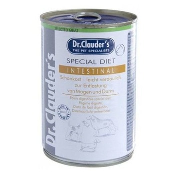 Conserva pentru caini Dr. Clauder`s, Special Diet Intestinal, 400gr, 6 per set Conserva pentru caini Dr. Clauder`s, Special Diet Intestinal, 400gr, 6 per set