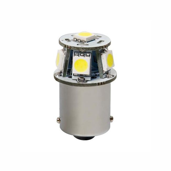 Bec Hyper LED18 Lampa pentru frana, 6SMD, 12V, soclu metal BA15s, alb 