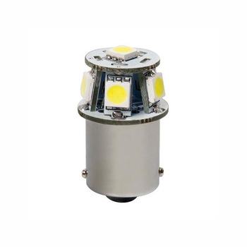 Bec Hyper LED18 Lampa pentru frana, 6SMD, 12V, soclu metal BA15s, alb Bec Hyper LED18 Lampa pentru frana, 6SMD, 12V, soclu metal BA15s, alb