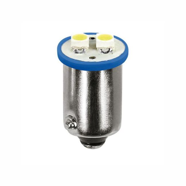 Set becuri Hyper LED4 pentru pozitie, 2SMD, 12V, soclu metal BA9s, 2 buc, albastru