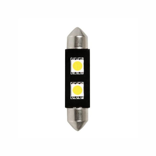 Bec Hyper LED4, 2SMD, 12V, sofit 10 x 42 mm, soclu SV8.5-8, alb