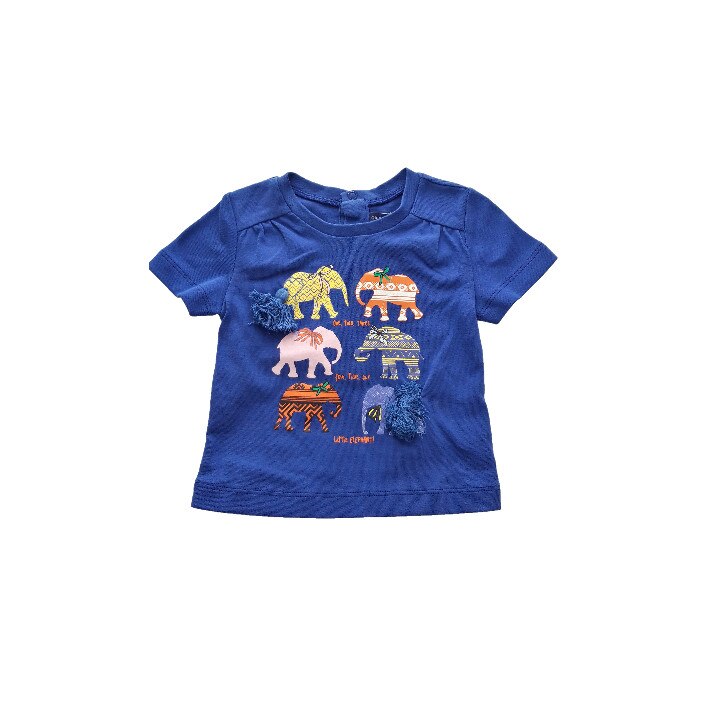 Tricou pentru fete, Original Marines, 6/9 luni, 68 cm, Albastru