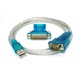 Кабел USB A(м) към Serial RS232(м), DB9 + преходник DB25