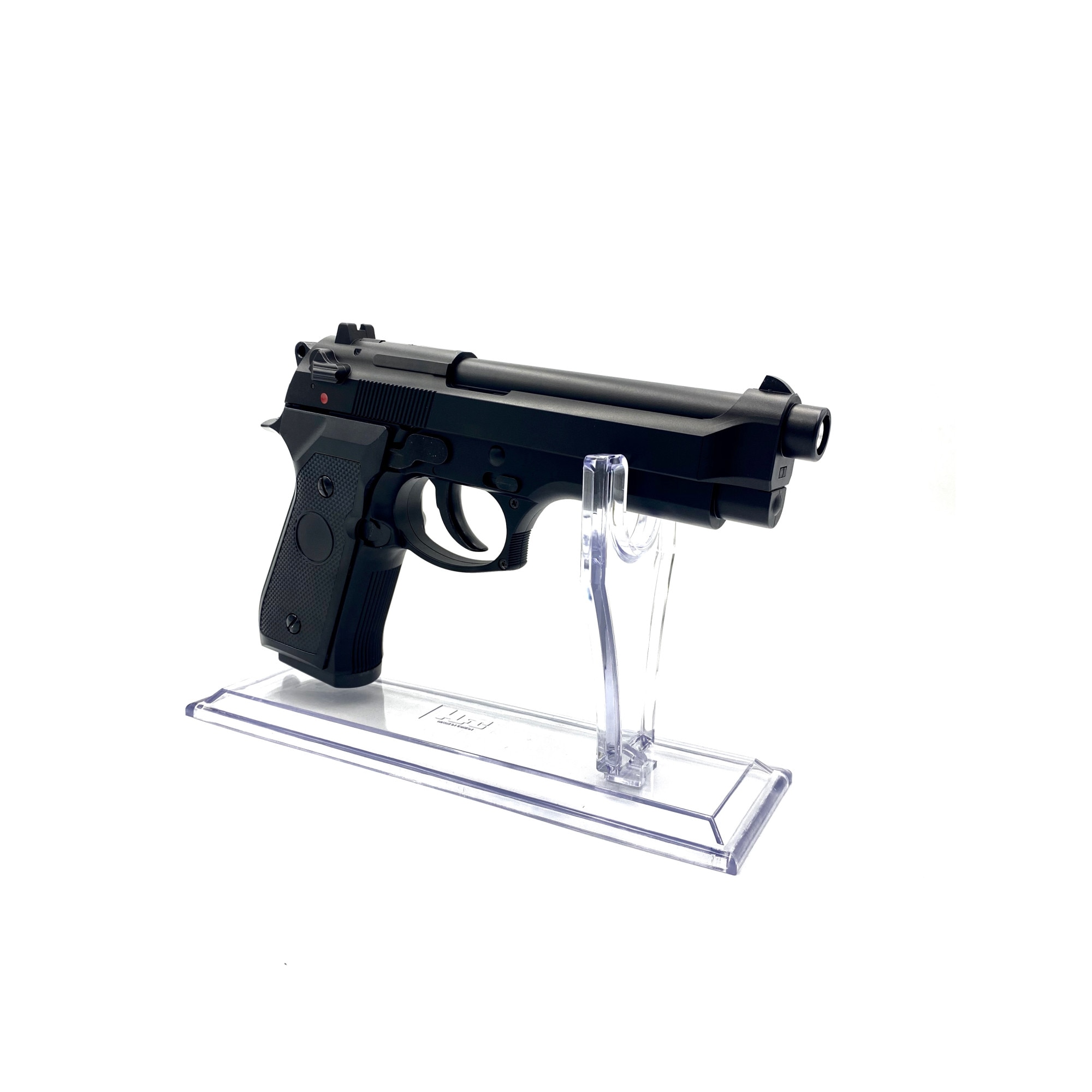 Pachet pistol airsoft Beretta M92F gaz semiautomat + cutie