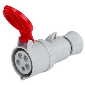 Priza industriala trifazata, pe cablu, GEWISS , 5P , 32A , IP44 , Alb/Rosu Priza industriala trifazata, pe cablu, GEWISS , 5P , 32A , IP44 , Alb/Rosu