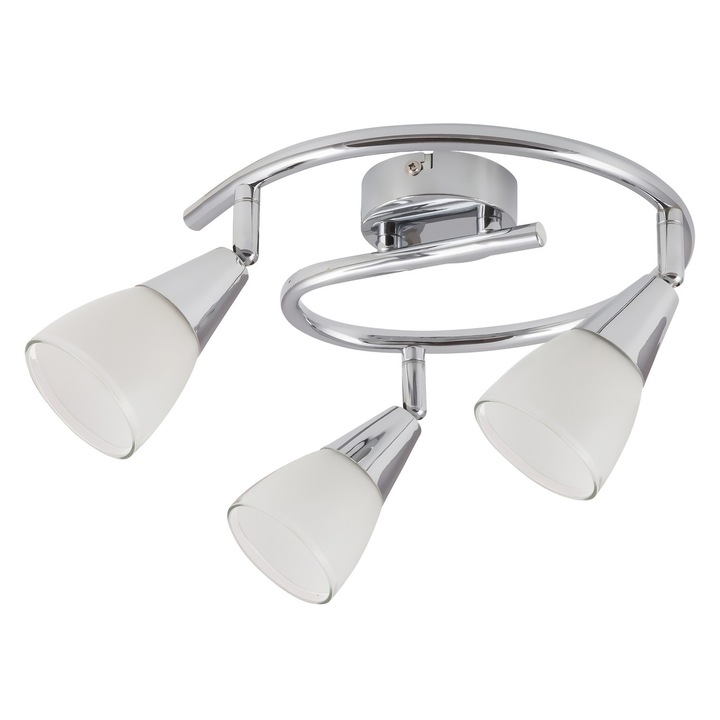 Спот Rabalux Nicolette ,3x40W Е14, Хром/Бял