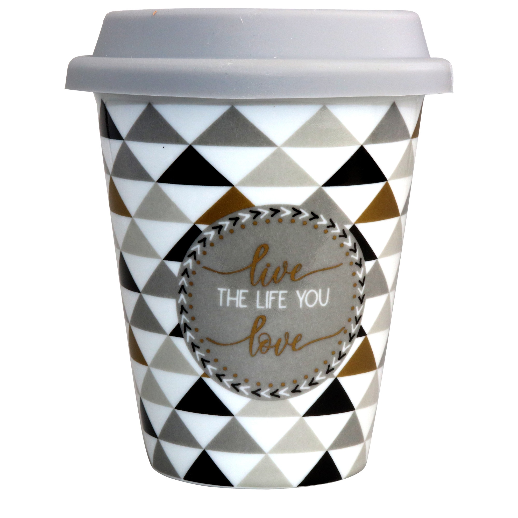 Cana de voiaj - Live The Life You, Portelan, 220 ml