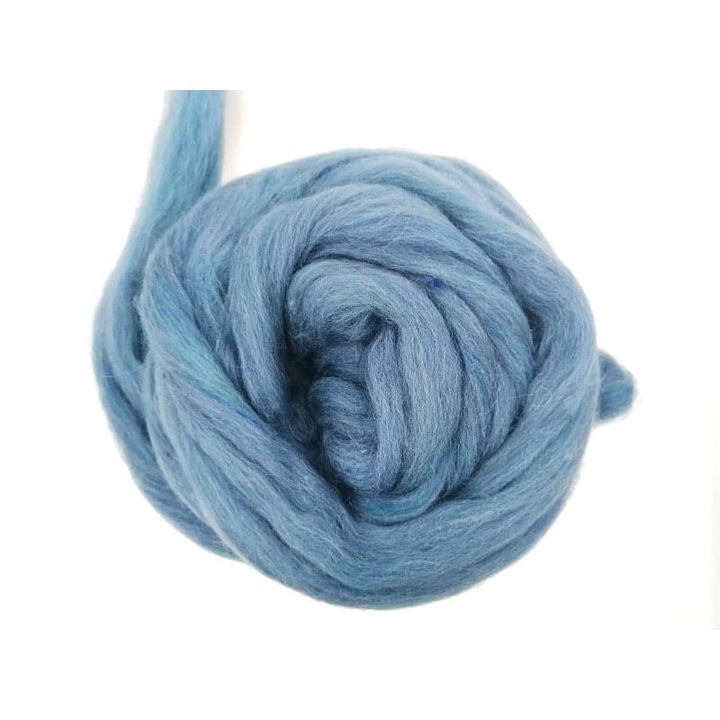 Fir tricotat, Gigant , 100% Lana, Turcoaz , 1 kg