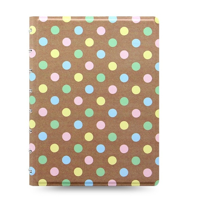 Agenda A5 nedatata cu spirala si rezerve FILOFAX Notebook Patterns, Spots