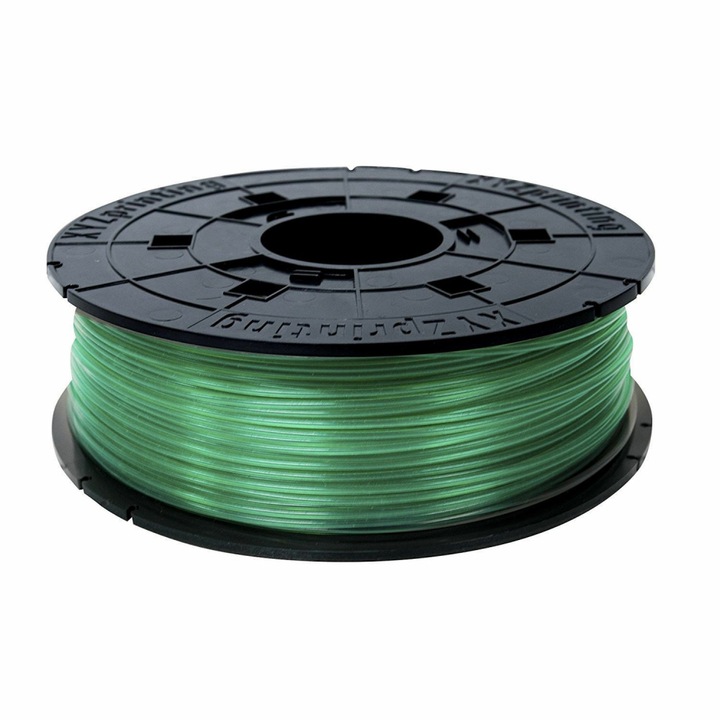 Filament pentru imprimanta 3D XYZ printing RFPLBXEU04A, PLA Filament, 1.75 mm, 600, Clear GREEN, Verde