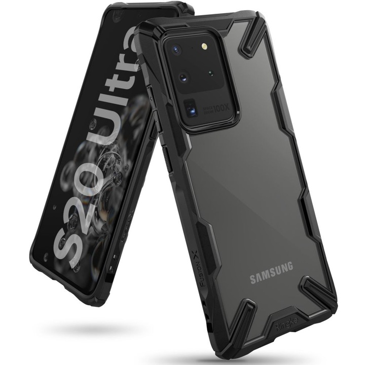 Калъф за Samsung Galaxy S20 Ultra 4G/S20 Ultra 5G, поликарбонат, черен