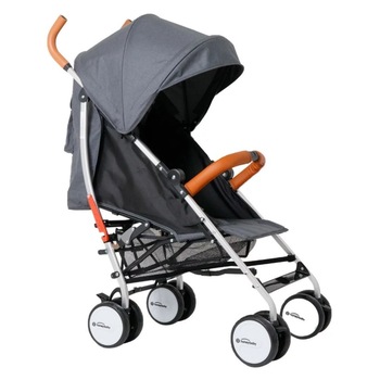 Carucior pentru copii, Zola®, gri, negru si maro, cu maner Carucior pentru copii, Zola®, gri, negru si maro, cu maner