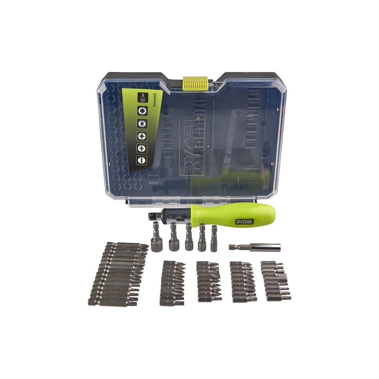 Set 59 accesorii pentru insurubat cu surubelnita RAK59SD Ryobi