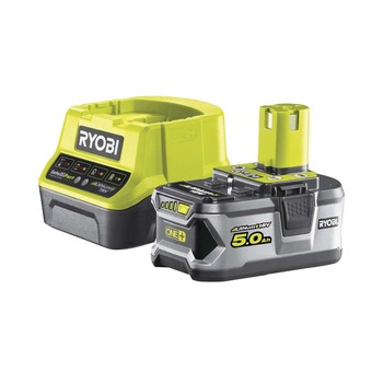 Set acumulator Li-Ion ONE+ 5.0 Ah + incarcator, RC18120-150, Ryobi Set acumulator Li-Ion ONE+ 5.0 Ah + incarcator, RC18120-150, Ryobi