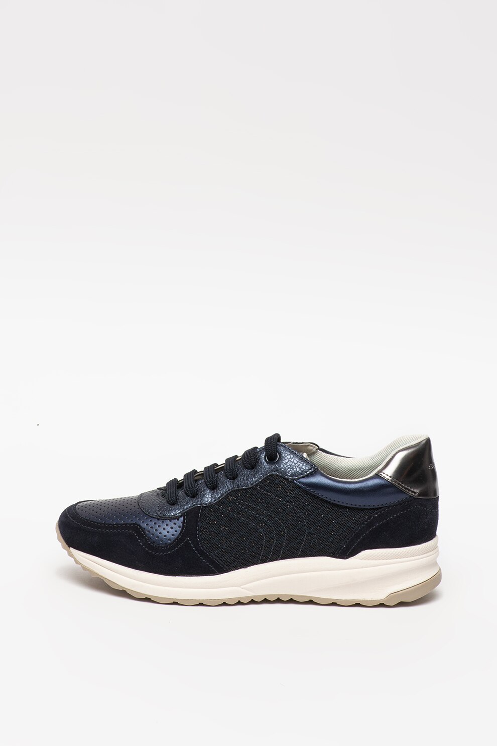 Geox, Pantofi sport cu garnituri din piele intoarsa si piele Airell