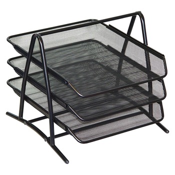Set 3 tavite metalice, culisante, Negru Set 3 tavite metalice, culisante, Negru