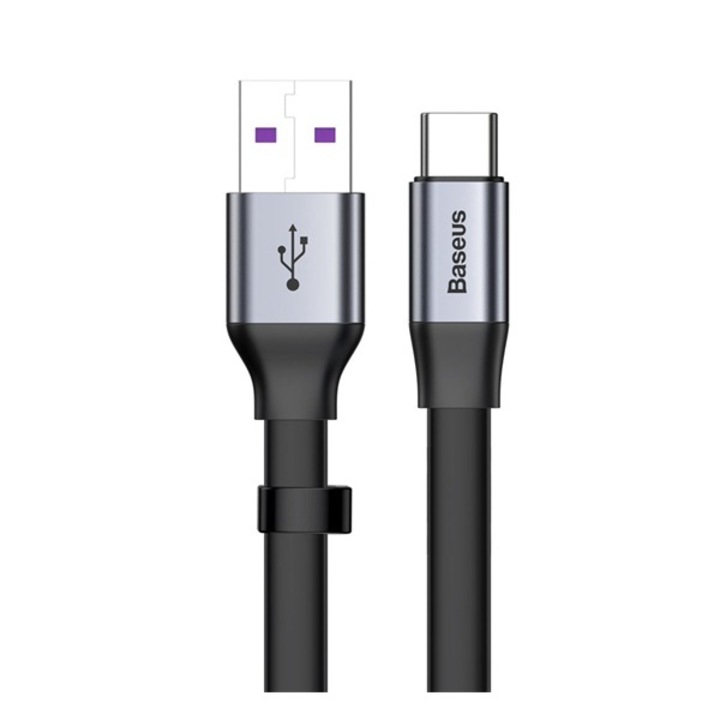 Baseus Nimble - USB / TYPE-C (USB-C) fekete/szürke kábel, 23 cm, 40W