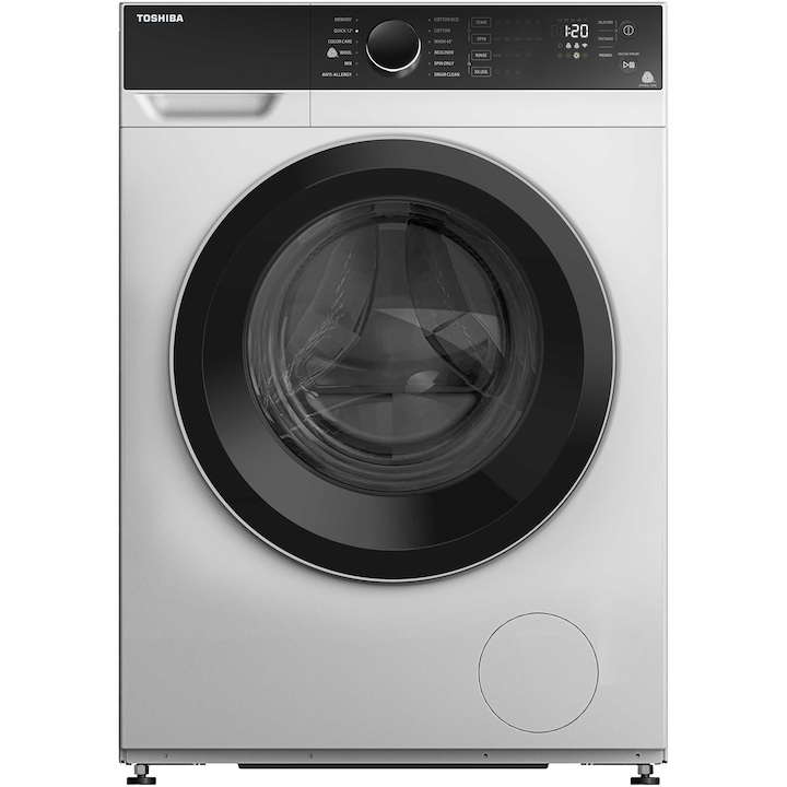 Masina de spalat Toshiba TW-BJ100M4, 9kg, 1400 RPM, Clasa B, Motor inverter, 60 cm, Alb