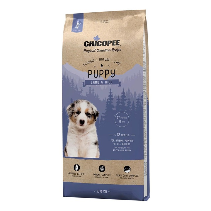 Hrana uscata pentru caini Chicopee Classic Nature Line Puppy 15 kg