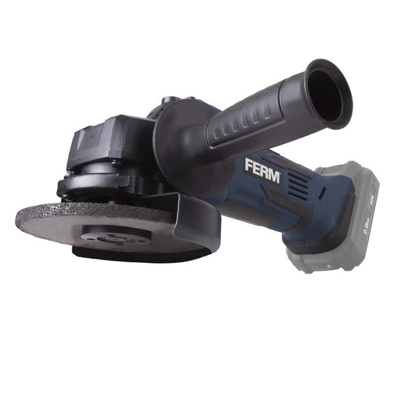 Polizor unghiular, FERM, AGM1125, compatibil cu acumulatori 20V, 115mm fara acumulator si incarcator