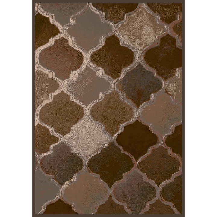 Килим Деко трейдинг Места 406, Мокетен, Kафяв/Бежов, 160x240