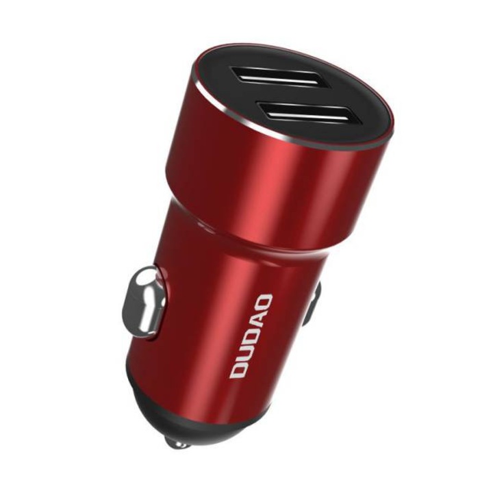 Dudao 2.4a univerzális smart autós töltő 2 USB Piros (R6 piros)