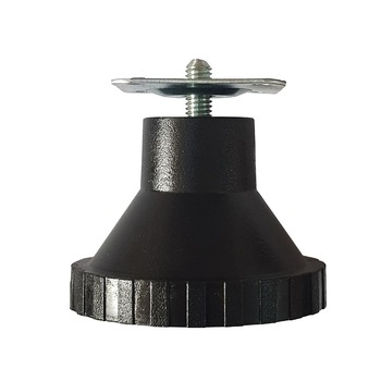 Picior mobilier cu flansa, negru, reglabil, inaltime 50 mm, set 50 buc Picior mobilier cu flansa, negru, reglabil, inaltime 50 mm, set 50 buc