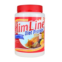 Proteina pentru slabit Megabol Diet Protein Slim Line, fibre proteice cu digestie lenta si vitamine, satietate pana la 6 ore, 400g, banane