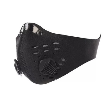 Masca bicicleta, marca THD, cu invelis solid, filtru intern carbon 3 straturi, neagra Masca bicicleta, marca THD, cu invelis solid, filtru intern carbon 3 straturi, neagra