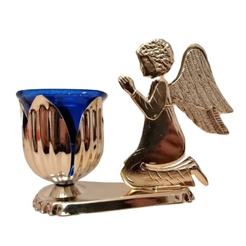 Candela pentru ulei, Alina's Orthodox Store, Ingeras, Metal, Auriu Candela pentru ulei, Alina's Orthodox Store, Ingeras, Metal, Auriu